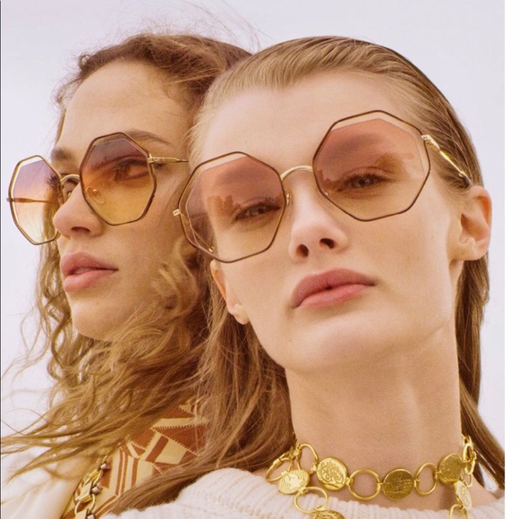 Chloe Octaginal Geo Brick Rose sunglasses - Picture 9 of 9